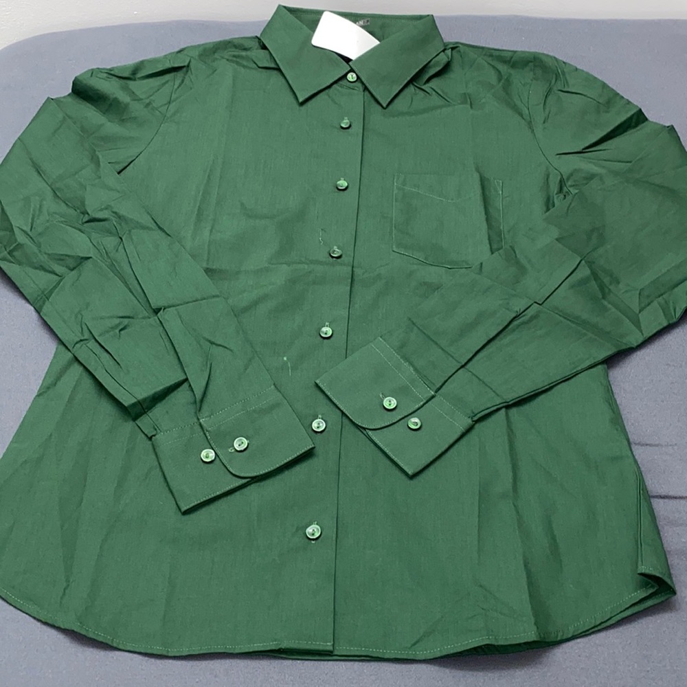 NWT olive green button down shirt size small